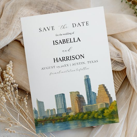 AUSTIN Texas Vorlage zum Speichern des Datums
