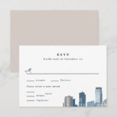 Austin Texas Wedding RSVP Card Karte (Vorne/Hinten)