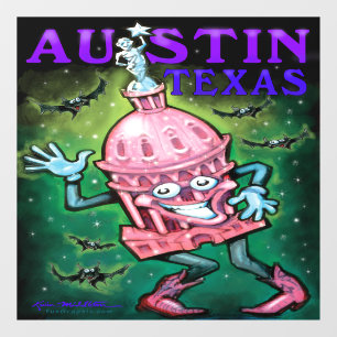 Austin Texas Window Clying Fensteraufkleber