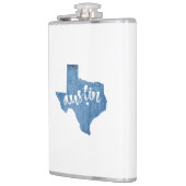 Austin, Texas Wood Grain Flachmann (Links)