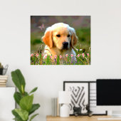 Austin The Golden Labrador Poster (Heimbüro)