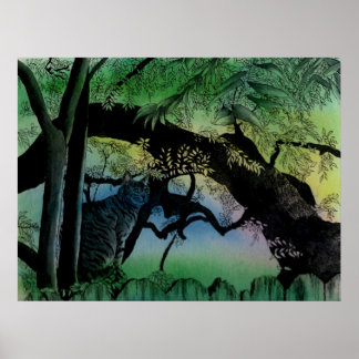 Austin Tree Cat Poster
