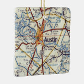 Austin TX 1955 Vintage Karte Keramikornament (Rechts)
