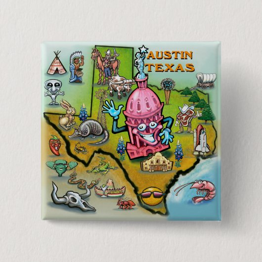 Austin TX Button (Vorderseite)