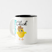 Austin TX Chick-2 Zweifarbige Tasse (Vorderseite Links)