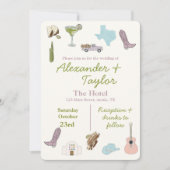 Austin, TX Hochzeitseinladungen Einladung (Vorderseite)