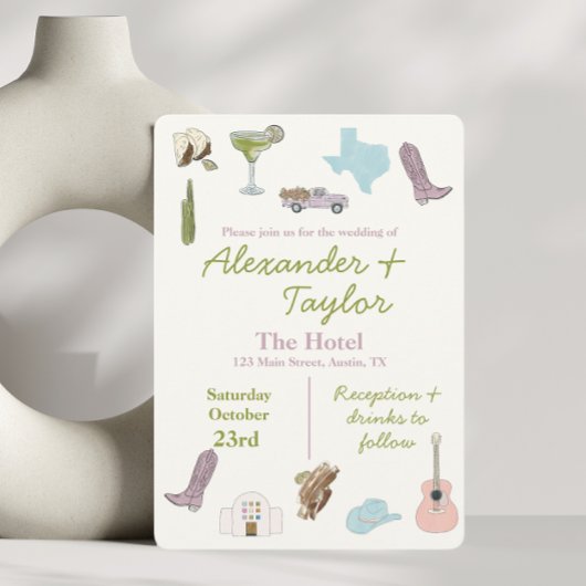 Austin, TX Hochzeitseinladungen Einladung