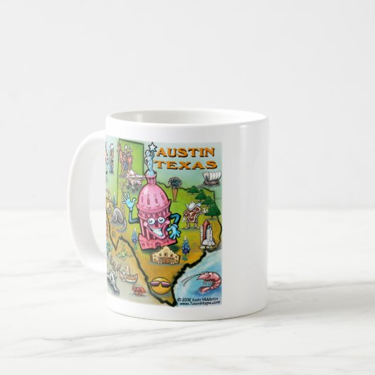 Austin TX Kaffeetasse (Vorderseite Links)