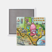 Austin TX Magnet (Vorderseite/Rückseite)