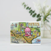 Austin TX Postkarte (Stehend Vorderseite)