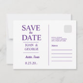 Austin, TX, Save the Date, Vintage Postkarte (Rückseite)