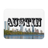 Austin TX Skyline mit Austin im Sky Magnet (Horizontal)