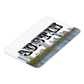 Austin TX Skyline mit Austin im Sky Magnet (Linke Seite)