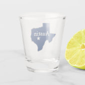 Austin TX Staat Hauptstadt Texas Map Fun Texan Schnapsglas (Rückseite)