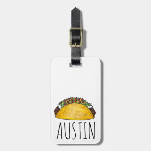 Austin TX Texas Taco Tex Mex mex mexikanisches Ess Gepäckanhänger