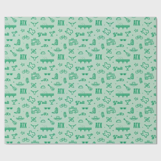 Austin, TX Wrapping Paper Geschenkpapier (Flach)