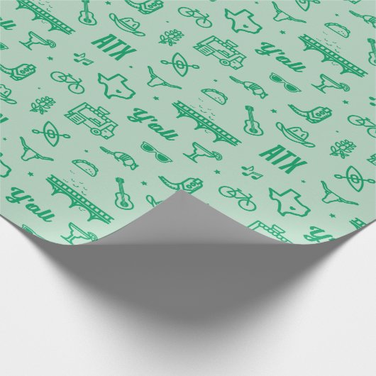 Austin, TX Wrapping Paper Geschenkpapier (Ecke)