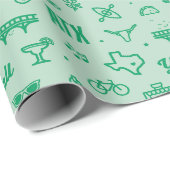 Austin, TX Wrapping Paper Geschenkpapier (Rolleneckpunkt)