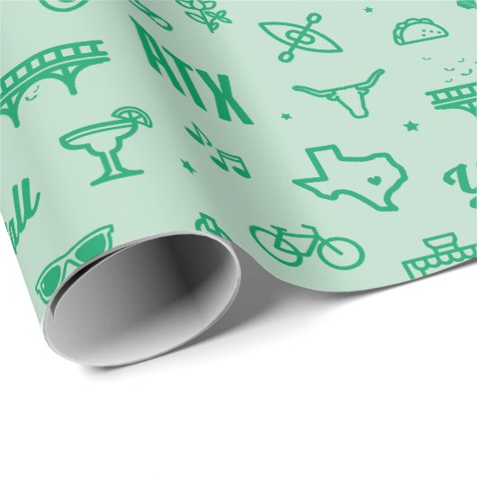 Austin, TX Wrapping Paper Geschenkpapier (Rolleneckpunkt)