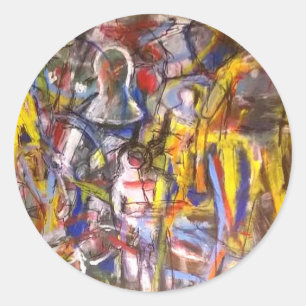 Austin Untergrund Abstrakt Hankamer Artjunkhaus Runder Aufkleber