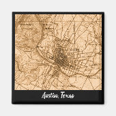 Austin Vintag Map Magnet (Vorne)