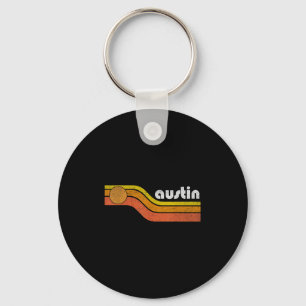 Austin - Vintage Männer Frauen 70er 80er Grafik Co Schlüsselanhänger
