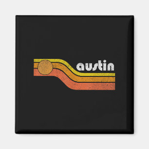 Austin - Vintage Männer Frauen 70er 80er Graphic C Magnet