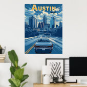 Austin - Vintage Travel Poster (Heimbüro)
