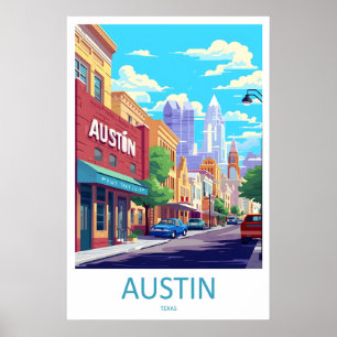 Austin Vintage Travel Poster Ski Nationalpark