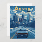Austin - Vintage Travel Postkarte (Vorne/Hinten)