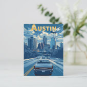 Austin - Vintage Travel Postkarte (Stehend Vorderseite)