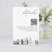 Austin Wedding Details QR Code Klein Begleitkarte (Stehend Vorderseite)