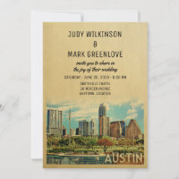 Austin Wedding Invitation Texas