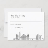 Austin Wedding | Stilisierte Skyline-UAWG