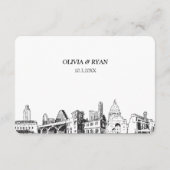 Austin Wedding Traditionelle UAWG Meal Optionen Begleitkarte (Rückseite)