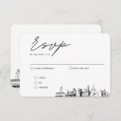 Austin Wedding Traditionelle UAWG Meal Optionen Begleitkarte (Vorne/Hinten)