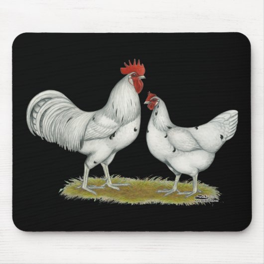 Austra Weiß-Hühner Mousepad (Vorne)