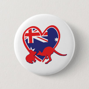 Austrailia Koala Kangaroo Button