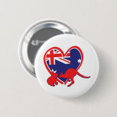 Austrailia Koala Kangaroo Button (Vorne & Hinten)