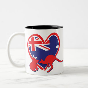 Austrailia Koala Kangaroo Zweifarbige Tasse