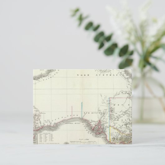 Austral-Kontinent Postkarte (Stehend Vorderseite)