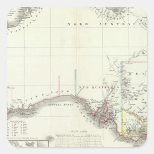 Austral-Kontinent Quadratischer Aufkleber