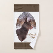 Australan Kelpie Christmas Badhandtuch Set (Handtuch)