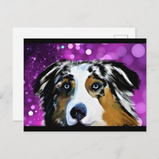AUSTRALAN SHEPHERD POSTKARTE (Vorne/Hinten)