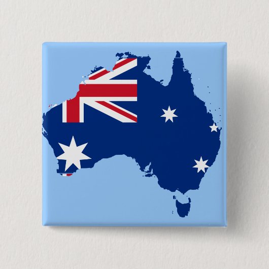 Australflaggenkarte Button (Vorderseite)