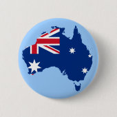 Australflaggenkarte Button (Vorderseite)