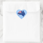 Australflaggenkarte Herz-Aufkleber (Tasche)