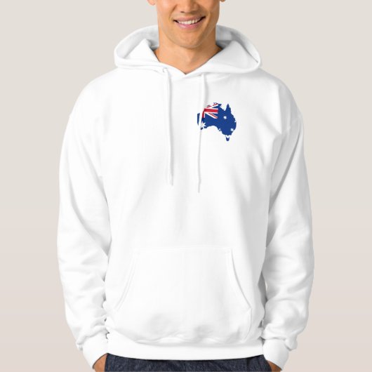 Australflaggenkarte Hoodie (Vorderseite)