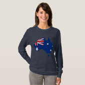 Australflaggenkarte T-Shirt (Vorne ganz)