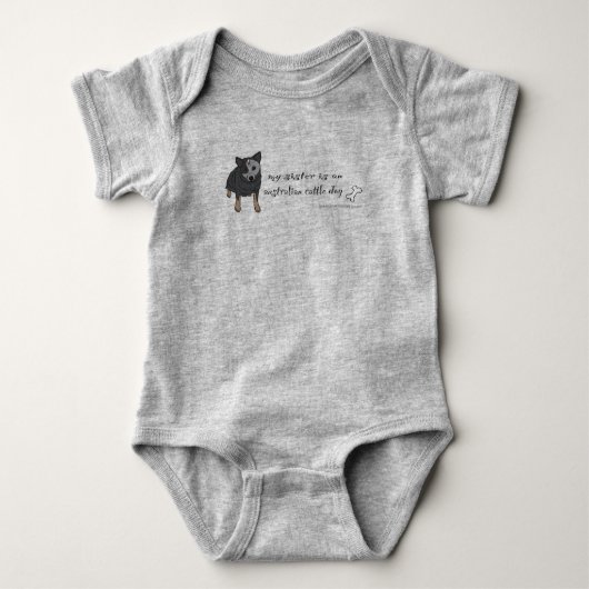 Australhund Baby Strampler (Vorderseite)